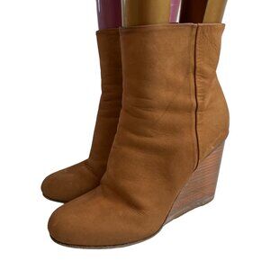 Maison Margiela New Plexi Wedge boots brown leather EU 39 high heel booties